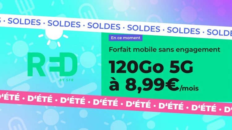 Un forfait mobile 5G de 120 Go à moins de 9 € /mois ? RED met le paquet pendant les soldes