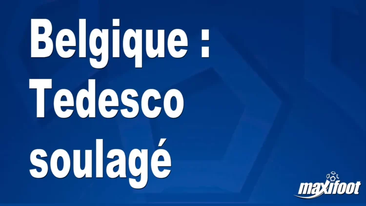 Belgique : Tedesco soulagé Belgique : Tedesco soulagé