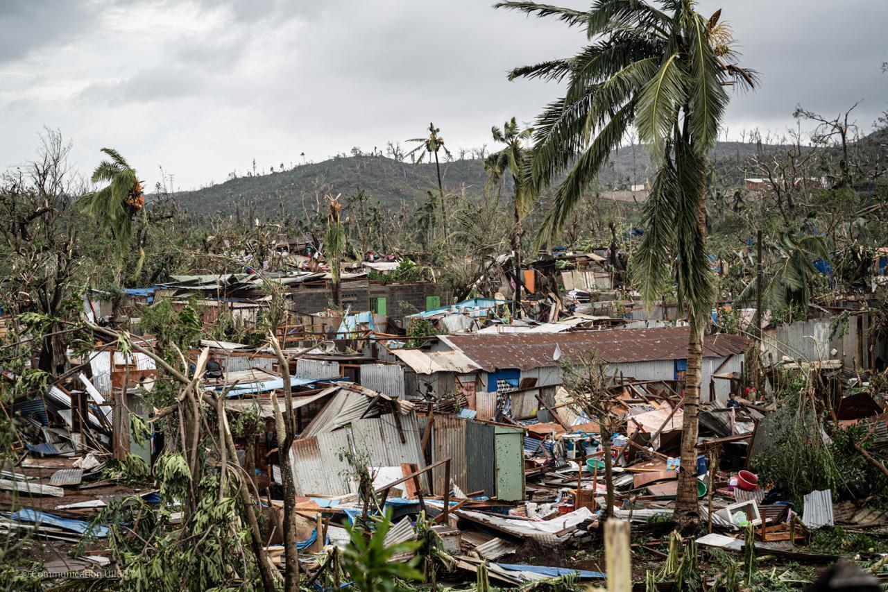 Dégâts causés par Cyclone Chido sur Mayotte.