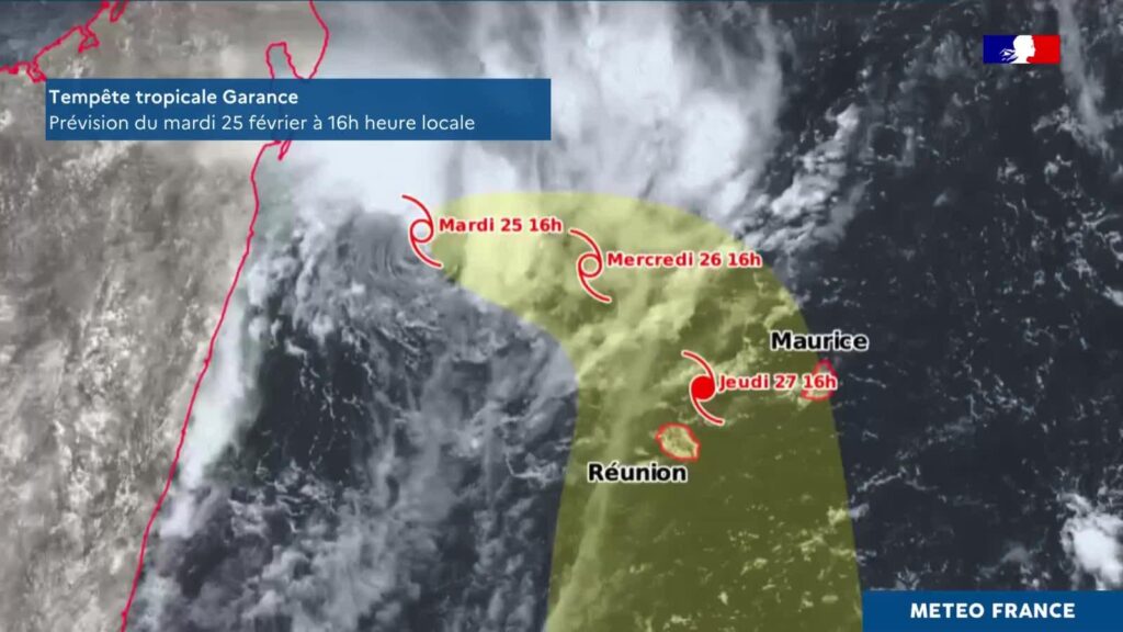 La tempête tropicale Garance à l’approche de La Réunion – Meteo France