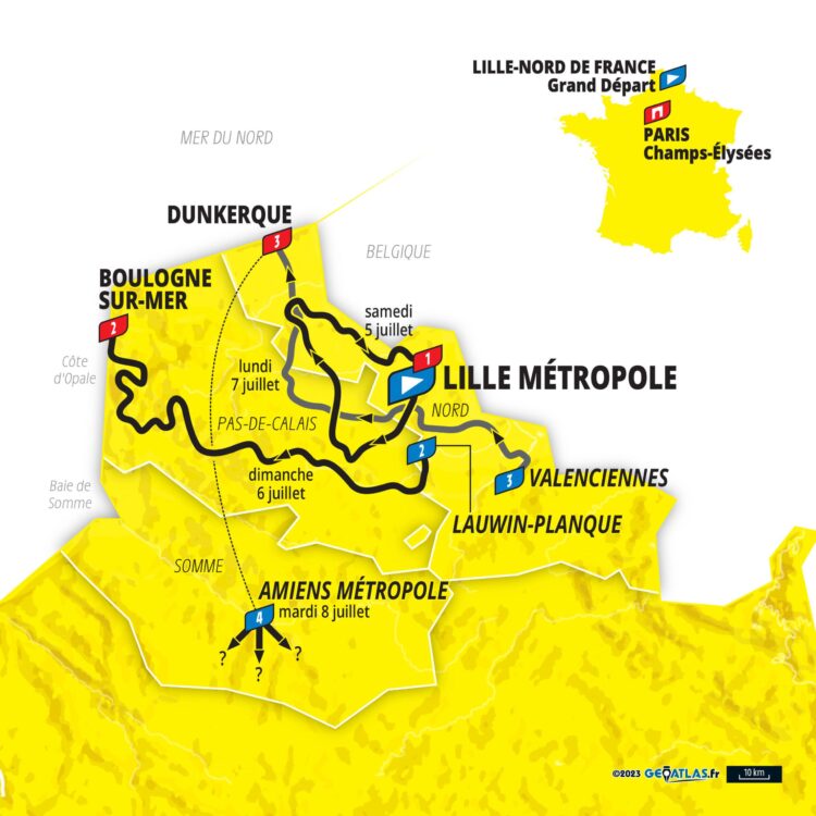 Tour de France 2025 : Découvrez le parcours à Lille et la présentation des coureurs le 3 juillet