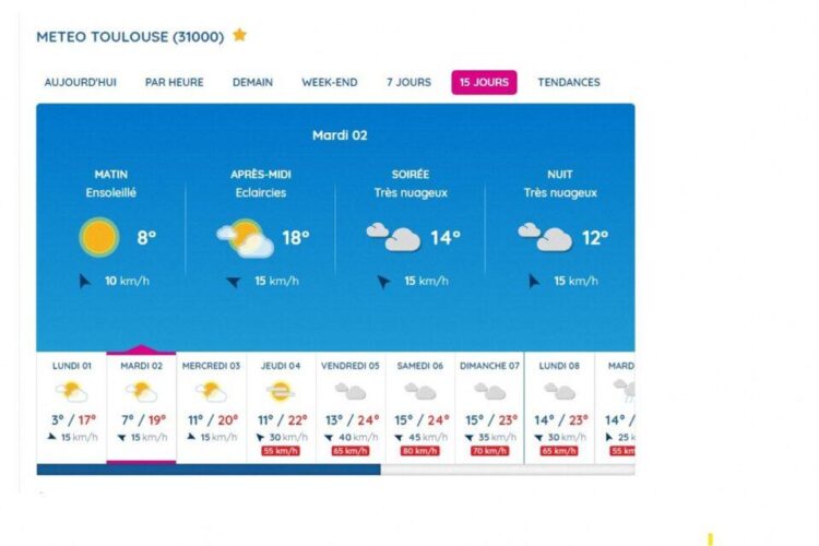Toulouse : Un début de semaine frais avant une vague de fortes chaleurs